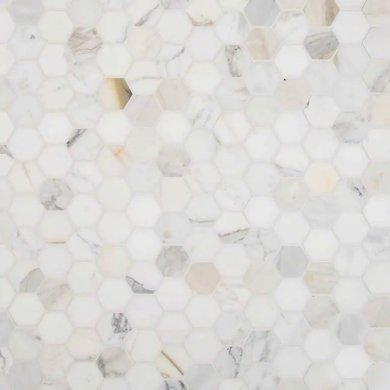 Calacata Gold 2inch Hexagon Polished