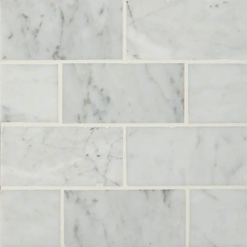 Carrara White Subway Tile 3×6