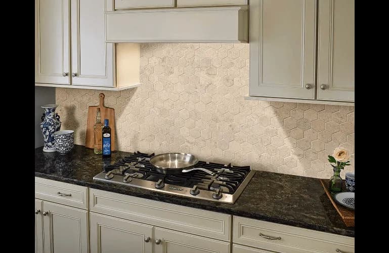 Coastal Sand 2inch Hexagon Honed