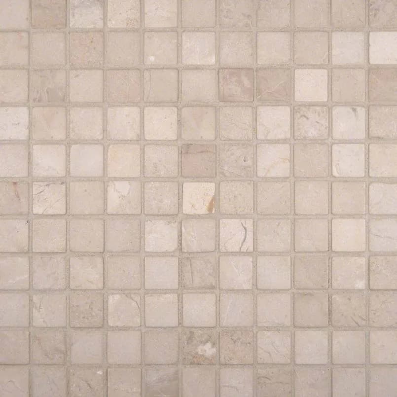 Crema Marfil 1×1 Tumbled In 12×12 Mesh