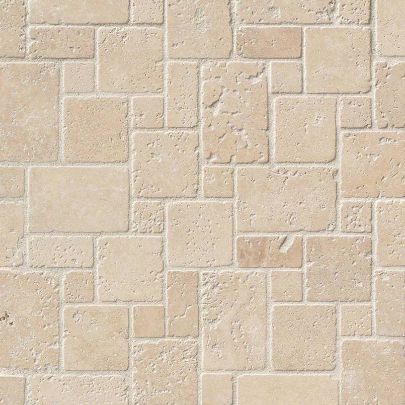 Durango Cream Mini Versailles Tumbled In 12×12 Mesh