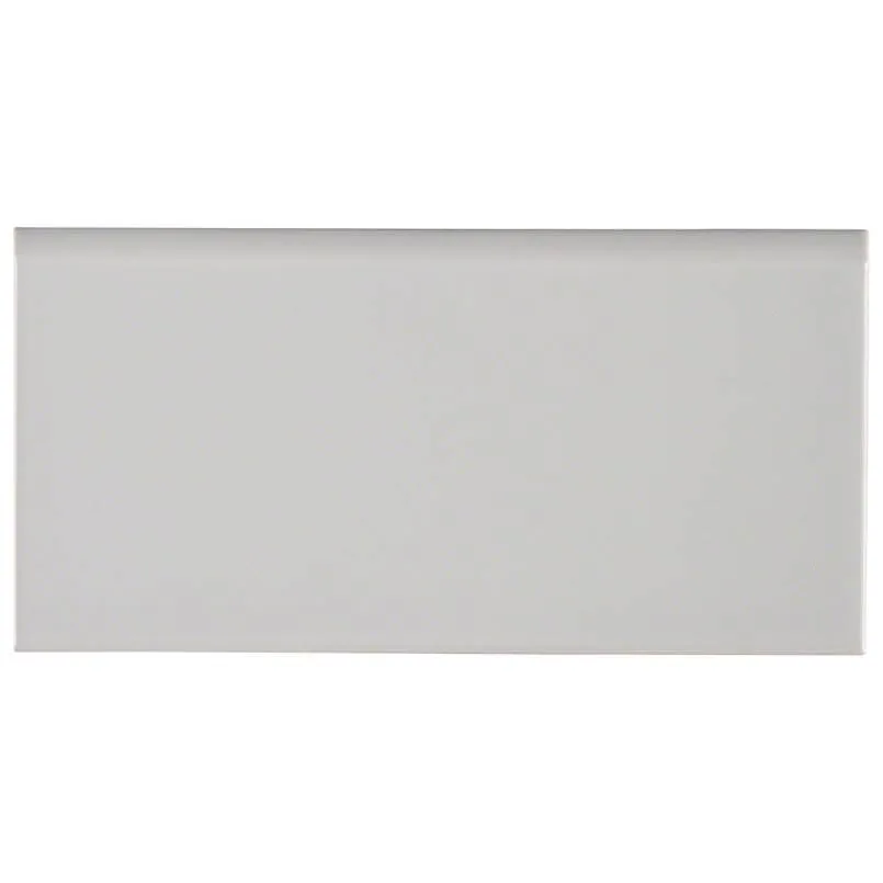Gray Glossy 3×6 Single Bull Nose