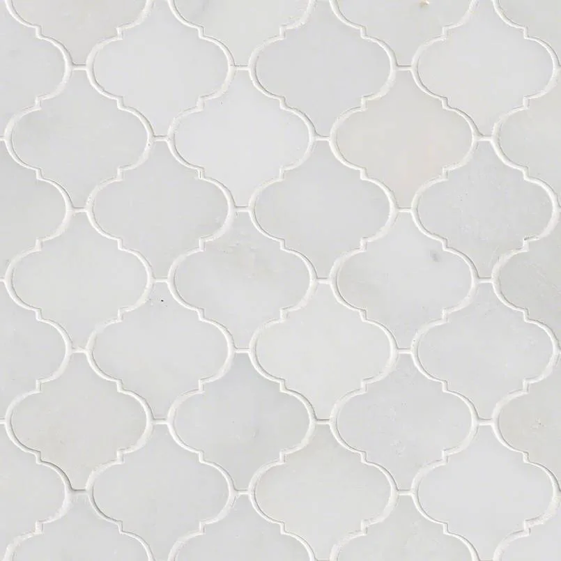 Greecian White Arabesque Pattern Polished