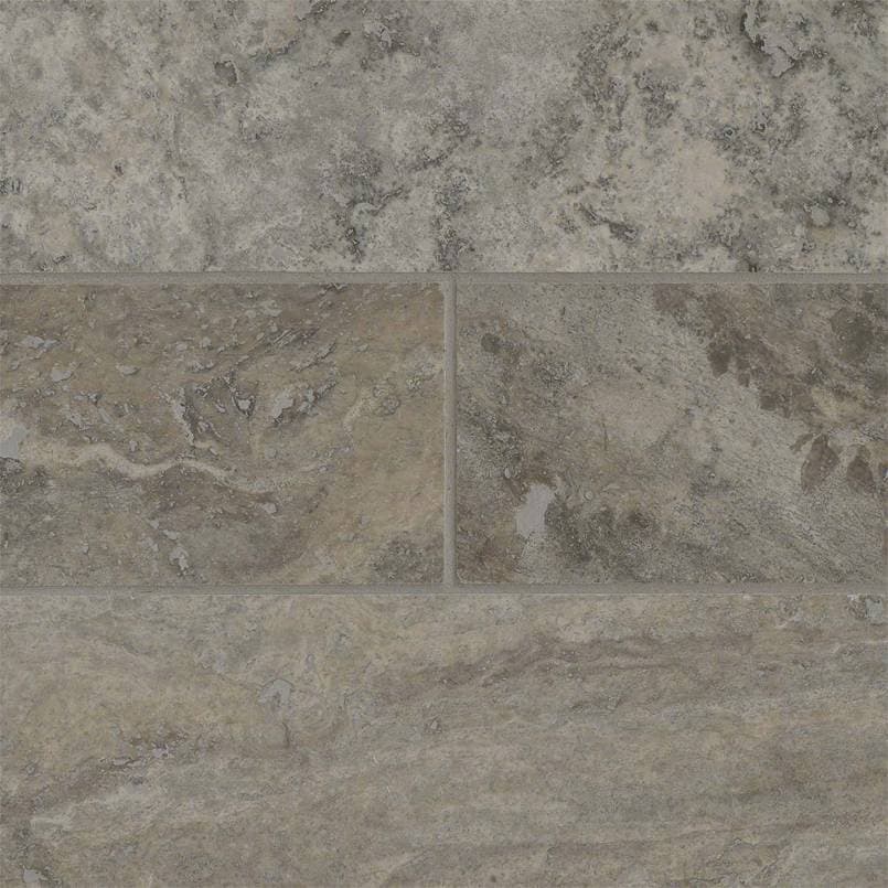 Silver Travertine Subway Tile 4×12