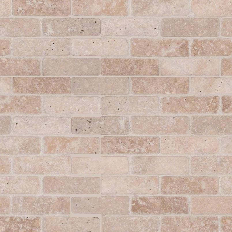 Tuscany Classic 1×3 Tumbled In 12×12 Mesh