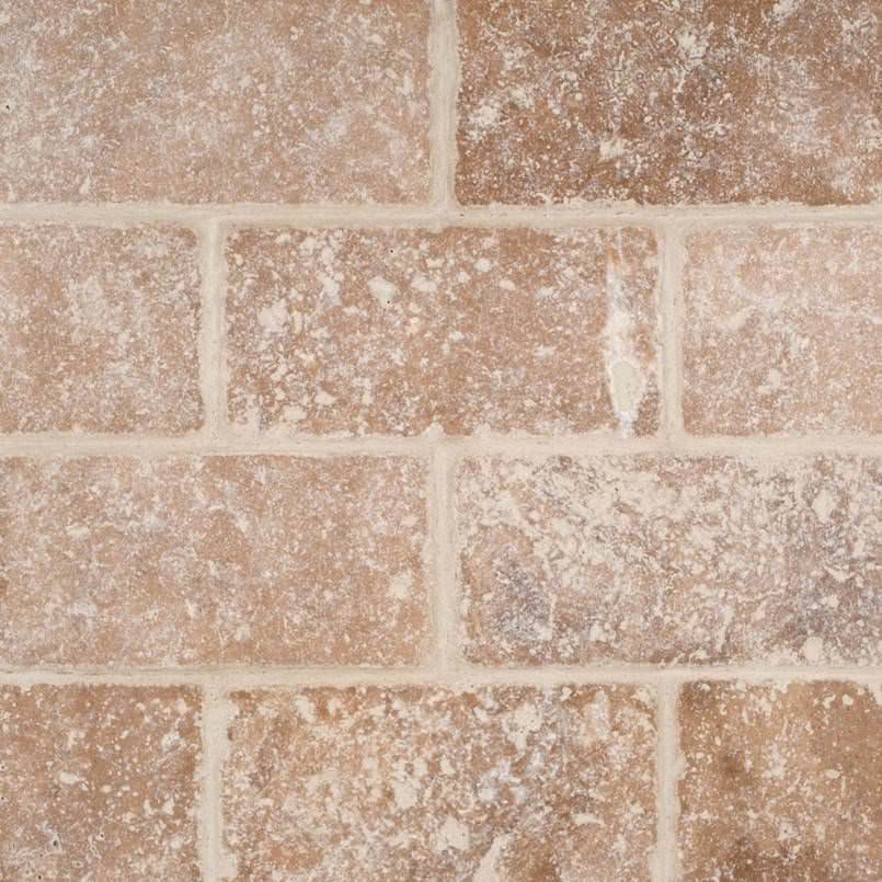 Tuscany Walnut Subway Tumbled Tile 3×6
