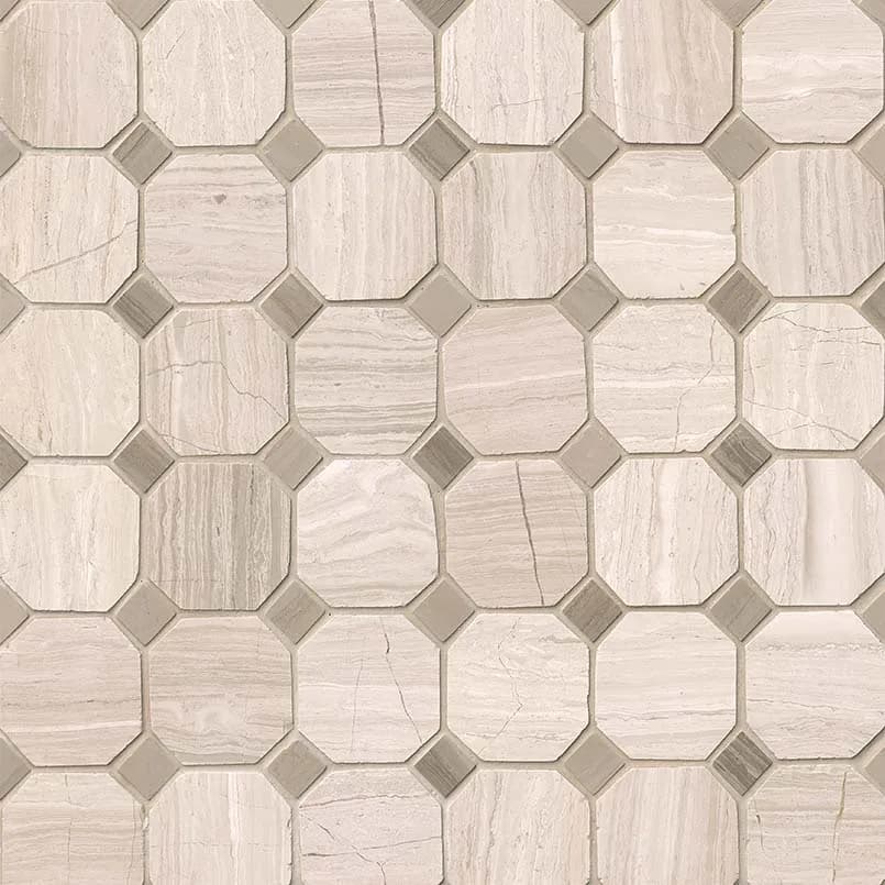 White Oak 2″ Octagon Honed
