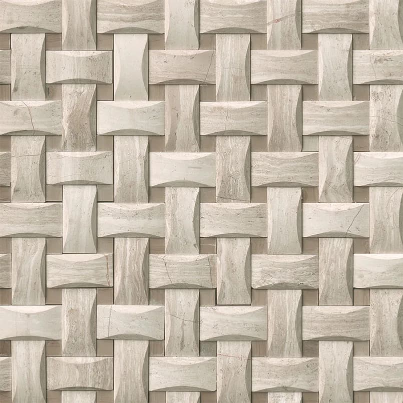 White Oak Arched Basketweave Honed