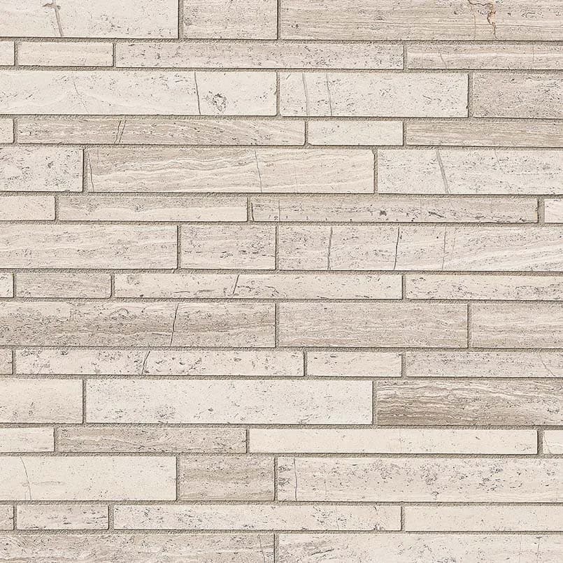 White Quarry Interlocking Pattern Honed