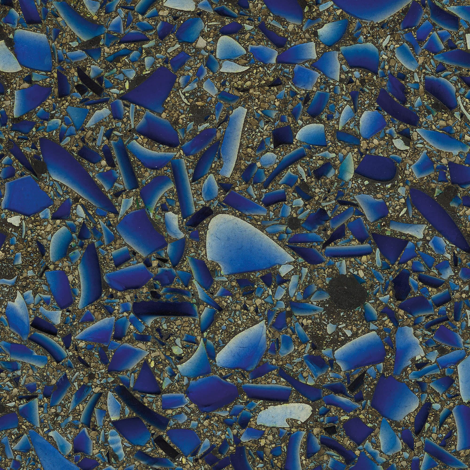 Cobalt Sky with Patina Vetrazzo