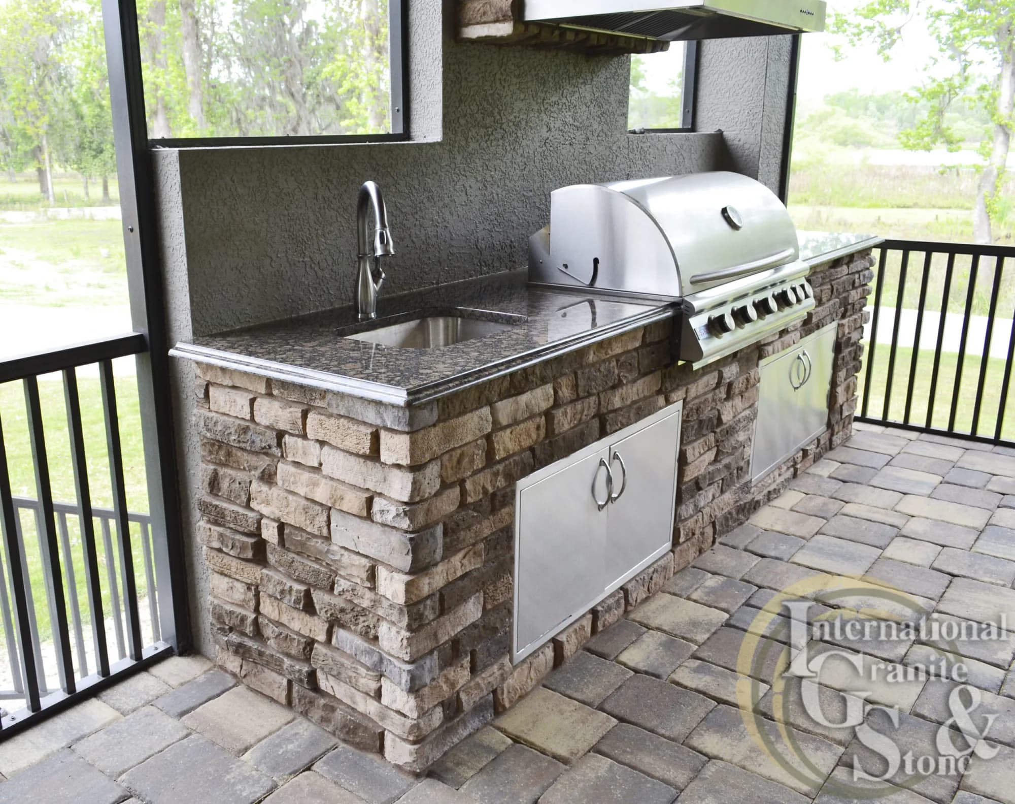 Granite Outdoor Kitchen Countertop Installation in Lakeland FL