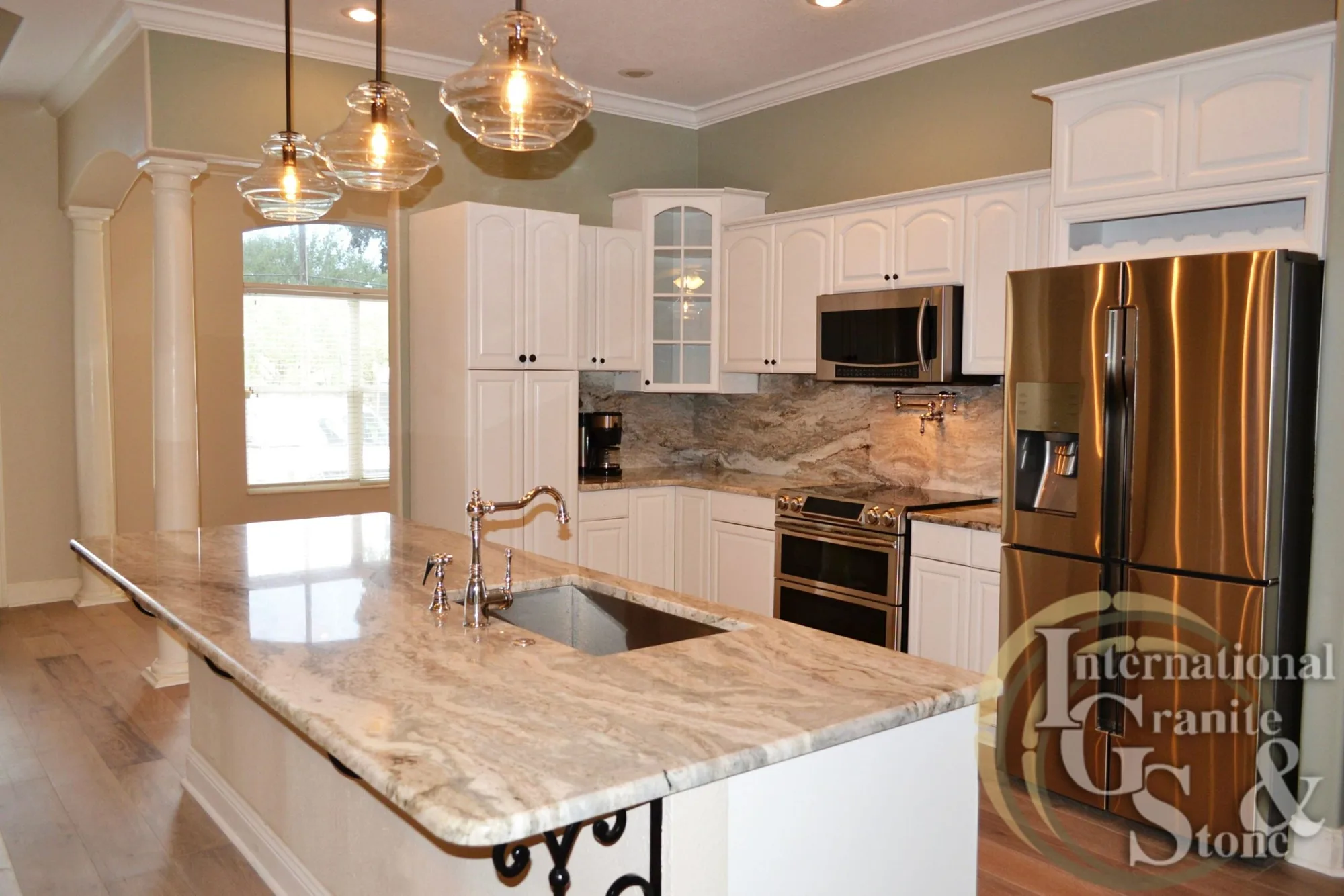 Installing Brown Fantasy Kitchen Countertops in Pasco County