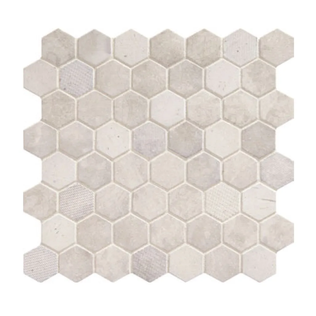 Daltile Vintage Hex VH06 1.5 Inch Hexagon Wisdom White
