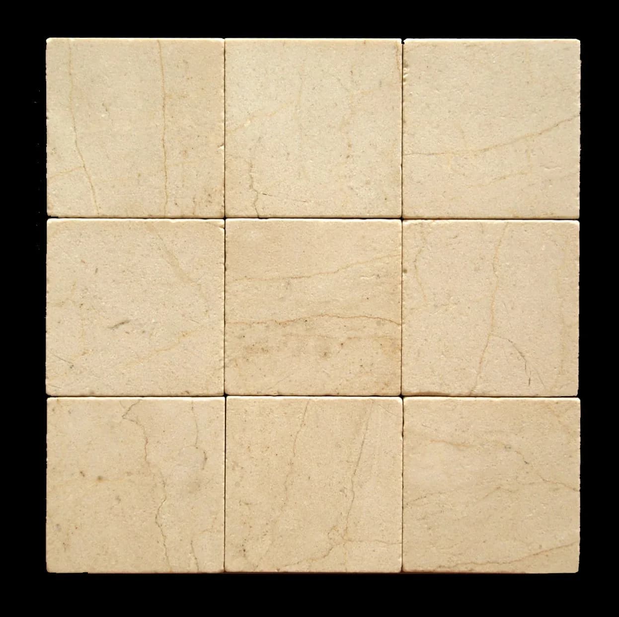 Crema Marfil 4x4 Tumbled Tile