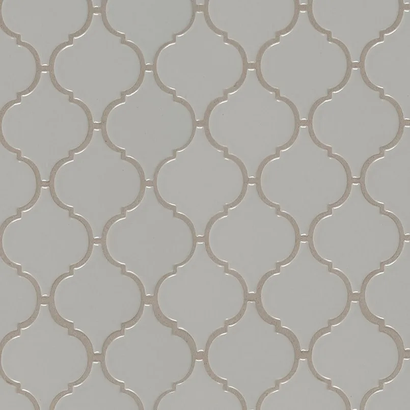 Gray Glossy Arabesque Mosaic