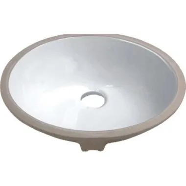 White Oval Undermount Sink