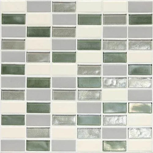 DALTILE COASTAL KEYSTONES CARIBBEAN PALM STRAIGHT-JOINT MOSAIC 5210