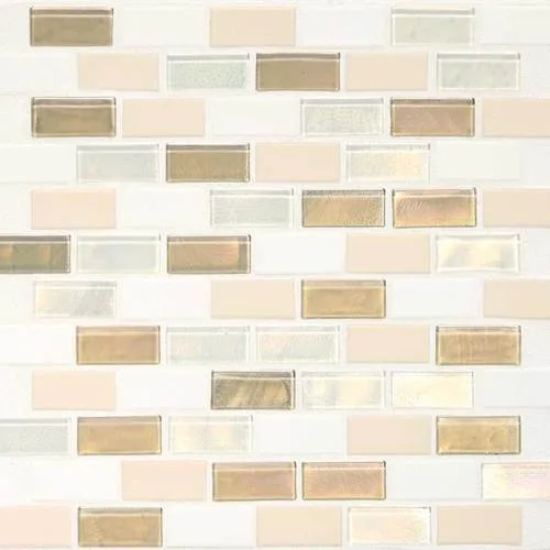 DALTILE COASTAL KEYSTONES COCONUT BEACH BRICK-JOINT MOSAIC 5214