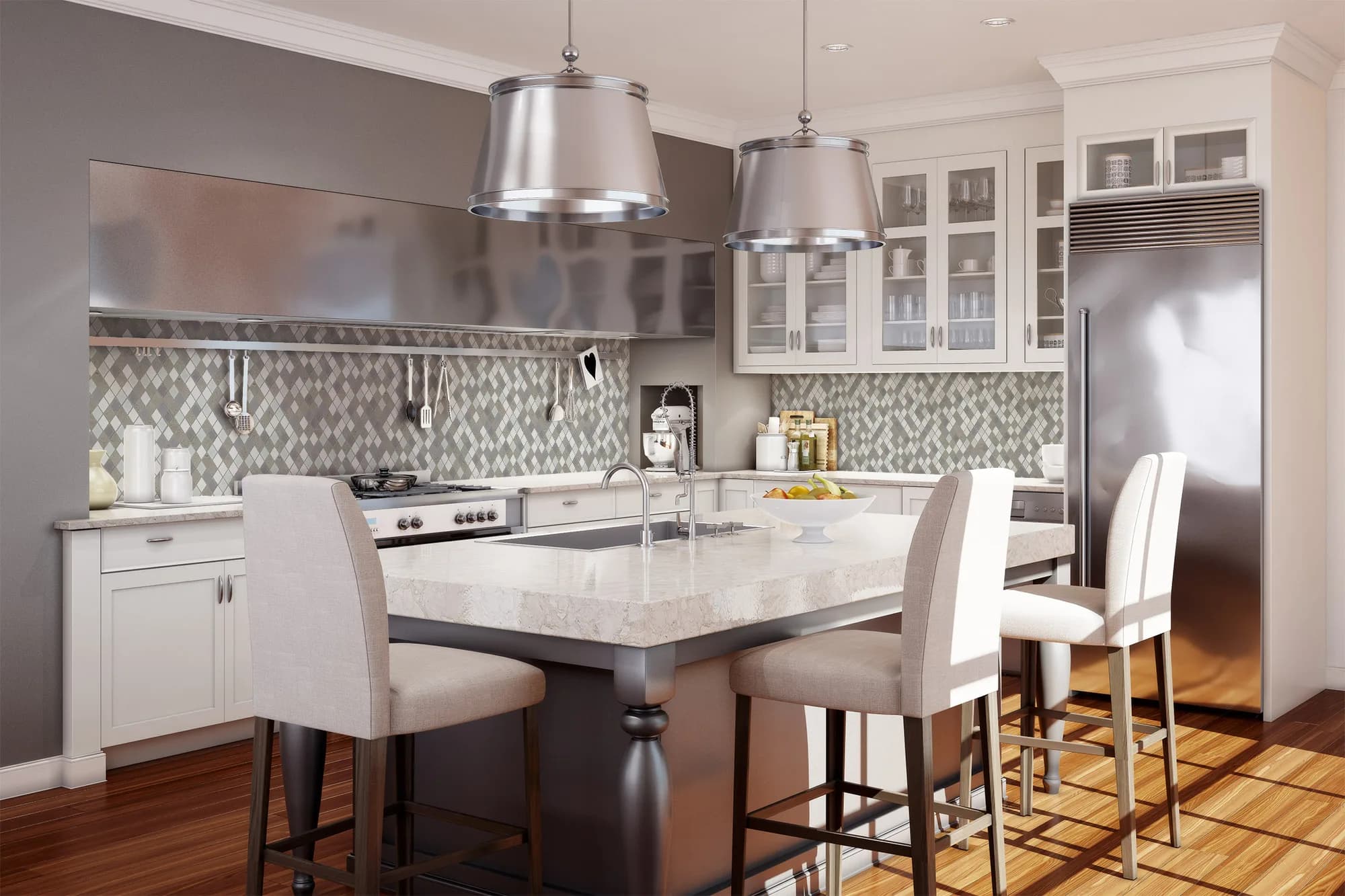 Terrace Anthology Backsplash Tile in Kitchen