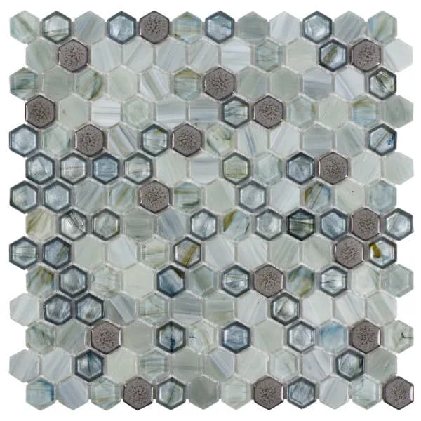 Brocade Lagoon Glassique Tile