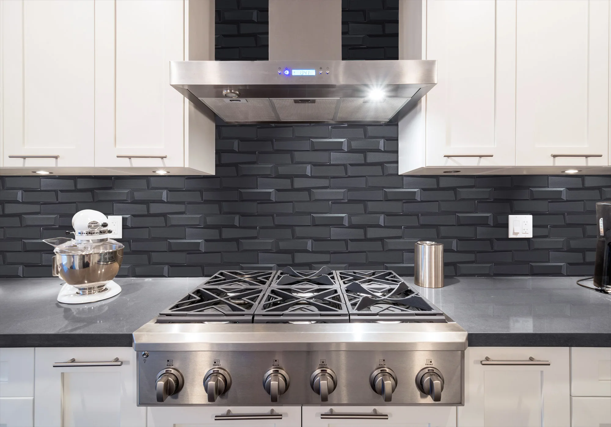 Smokey Bricks Anthology Backsplash in Kitchen