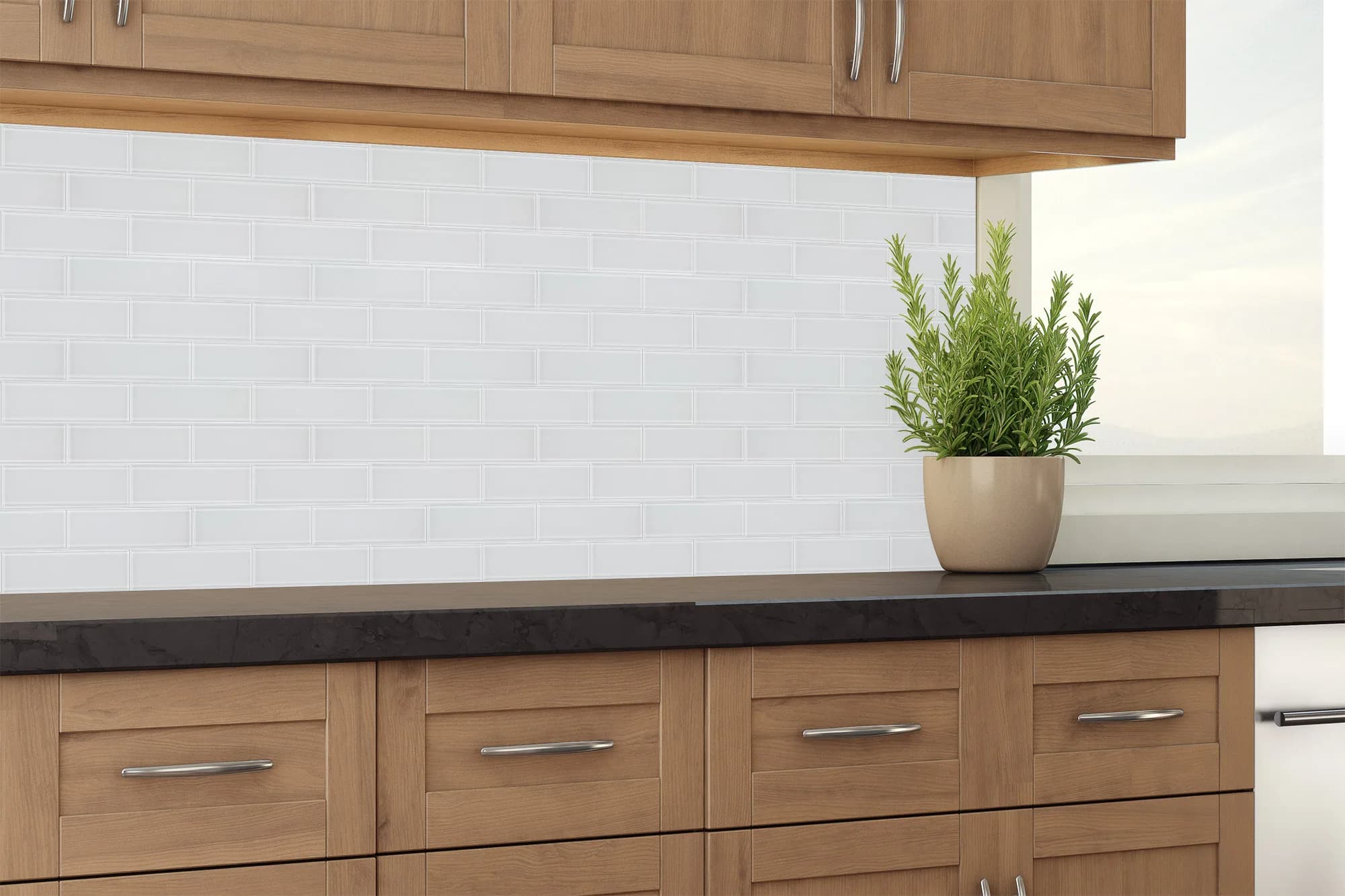 Frost 2X6 Tile Backsplash