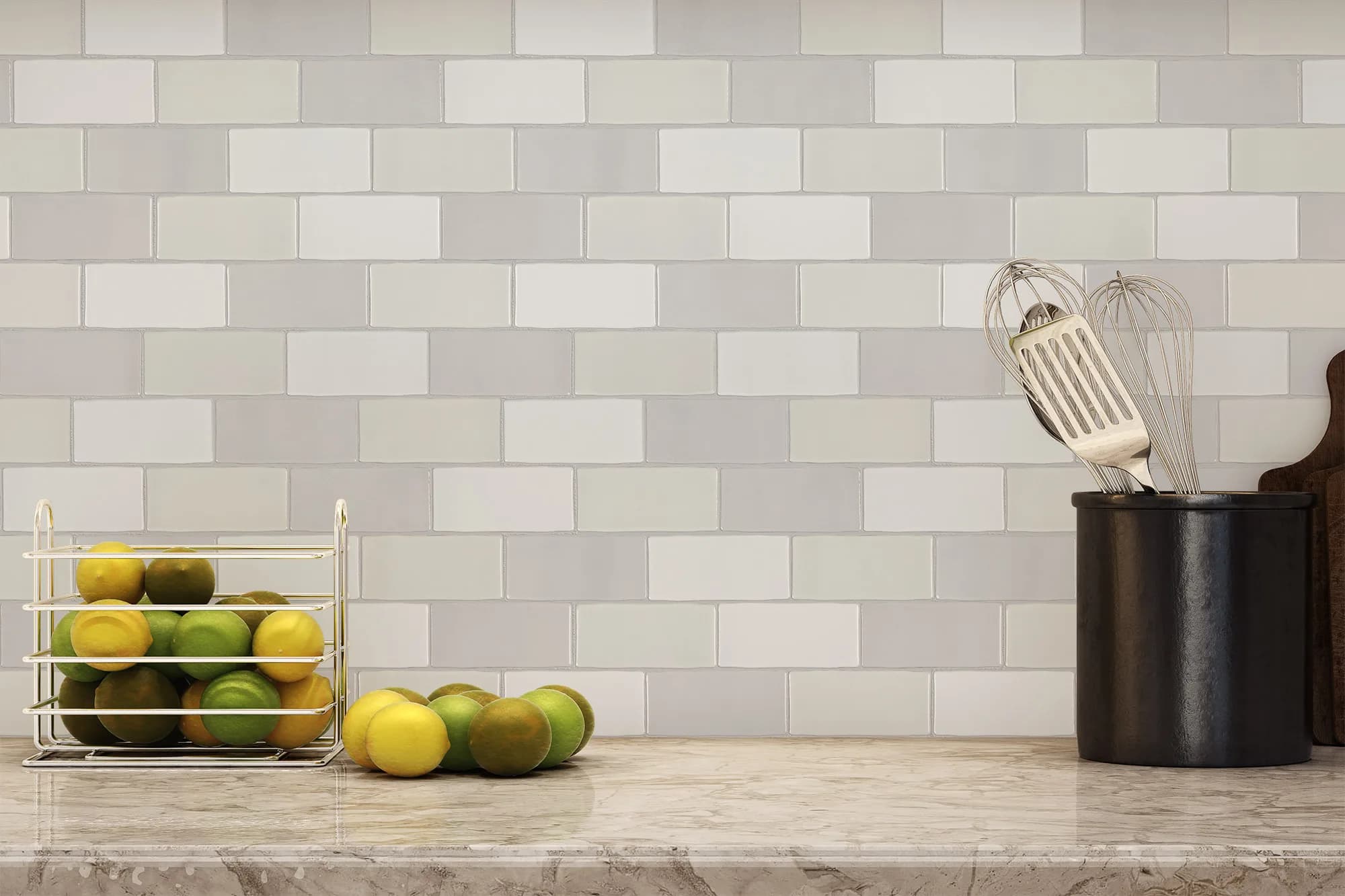 Meringue Tile Backsplash