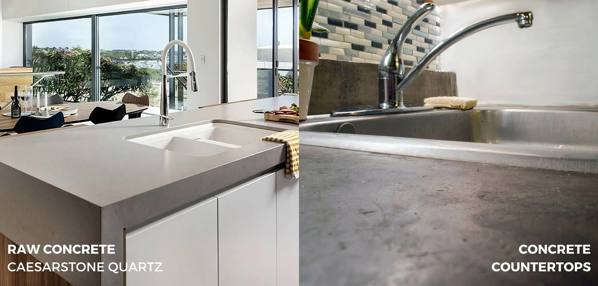 Quartz vs Concrete Countertops