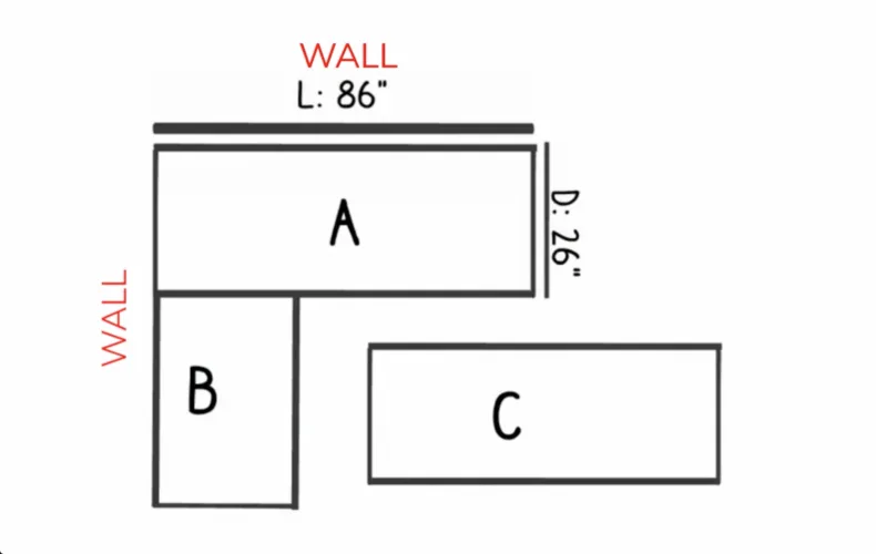 Measure Countertop Depth and Length on This Labeled Paper
