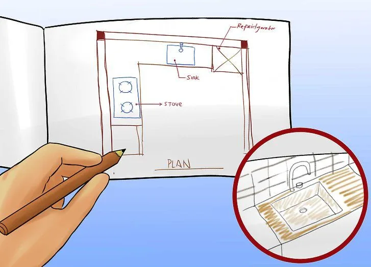 Mark Sinks and Appliances when About to Measure Counter Tops