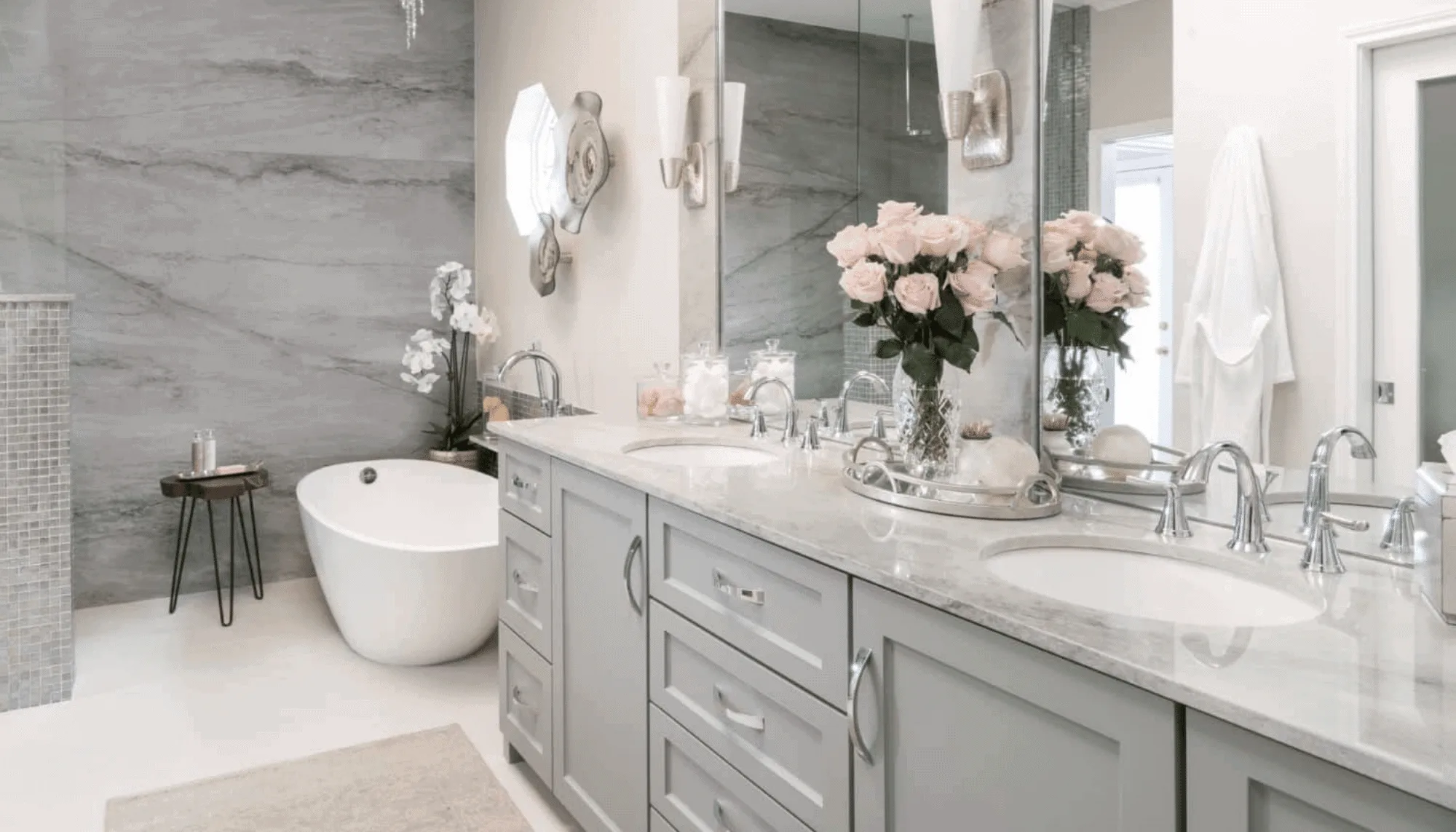 Sea Pearl Quartzite Bathroom Countertops