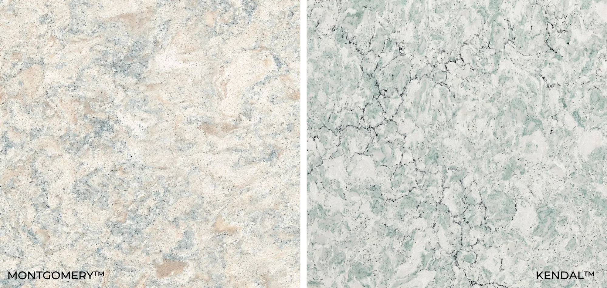 Montgomery Cambria Quartz and Kendal Cambria Quartz Clifton Cambria Quartz