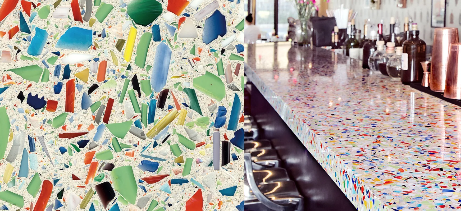 Millefiori Vetrazzo Recycled Glass Kitchen Countertops