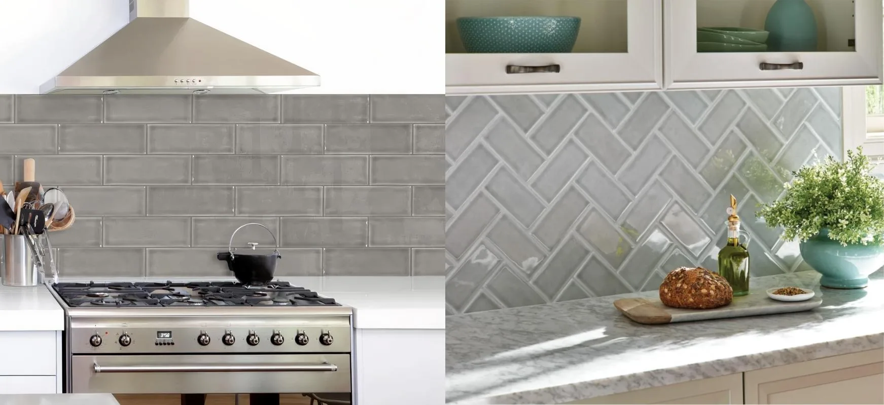 Countertop Backsplash TIle Gray Subway Tile Backsplash