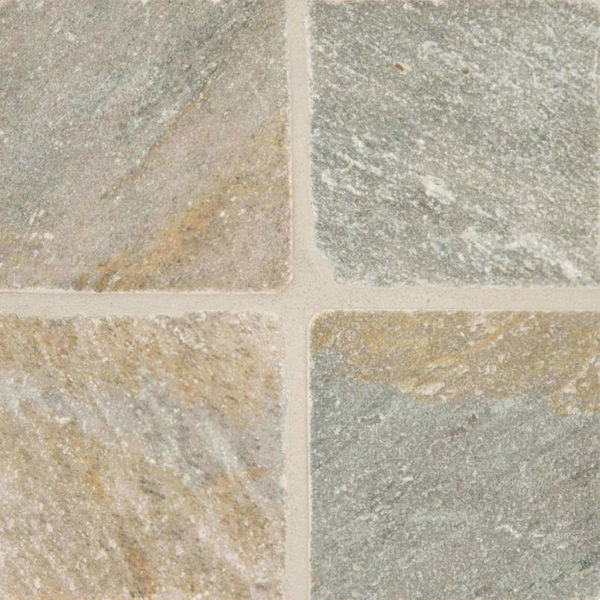Golden White Quartzite 6×6 Tumbled And Gauged Tile