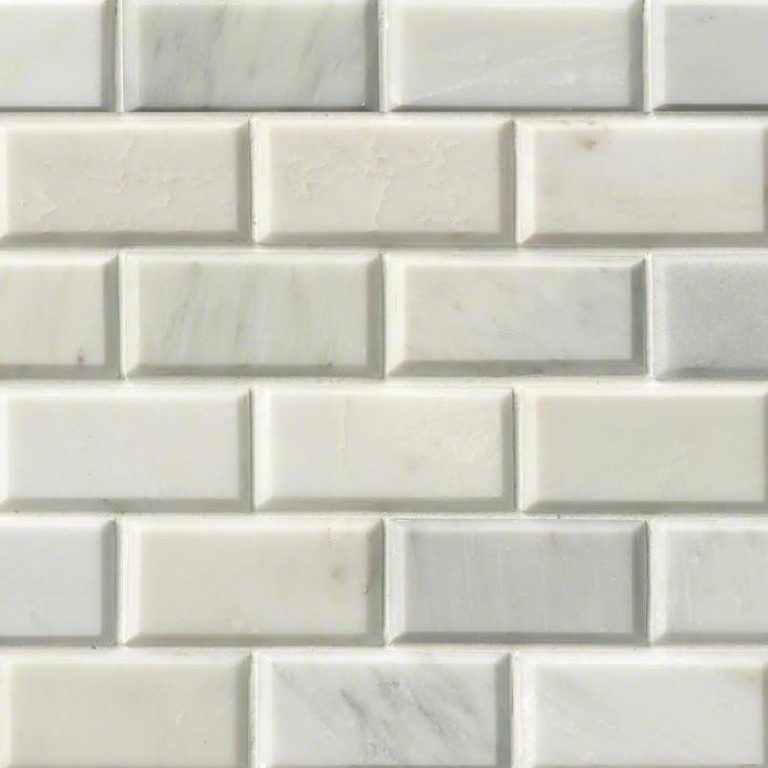 Greecian White Subway Tile Beveled 2x4 | Countertops, Cost, Reviews