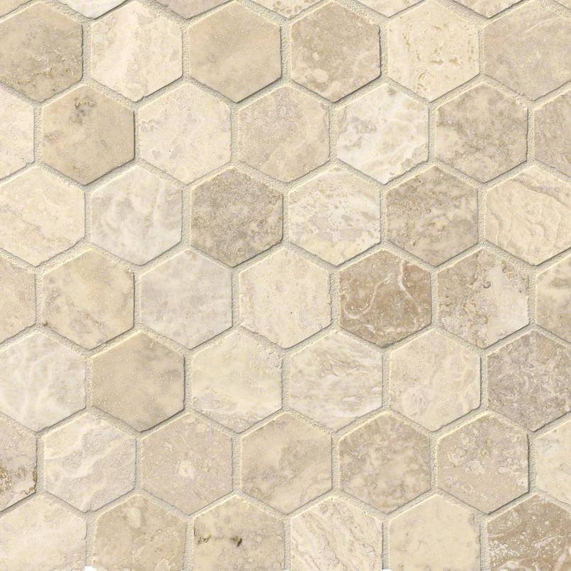 Tuscany Alabastrino 2″ Hexagon Honed And Filled