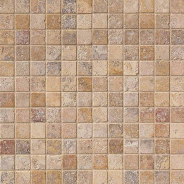 Tuscany Scabas 2×2 Tumbled In 12×12 Mesh