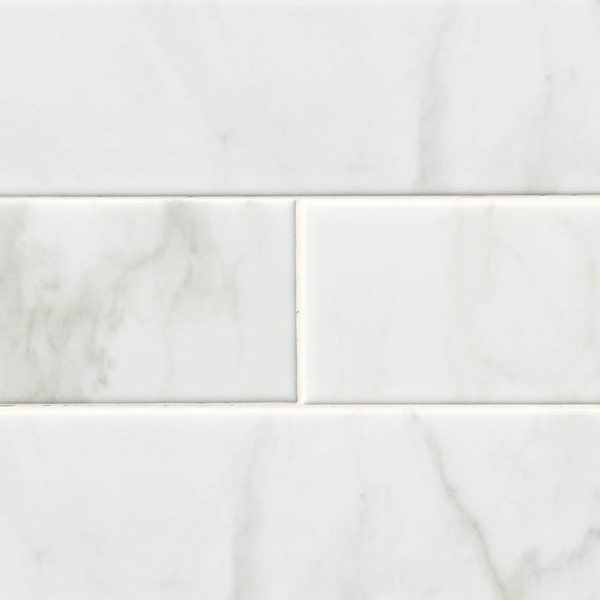 White Carrara Subway Tile 4×16