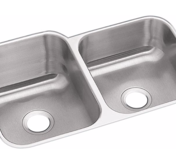 Dayton Stainless Steel 31-3/4″ X 20-1/2″ X 10″ Offset Double Bowl Undermount Sink
