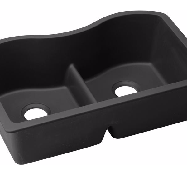 Elkay Quartz Classic 33″ X 20″ X 9-1/2″ Equal Double Bowl Undermount Sink With Aqua Divide