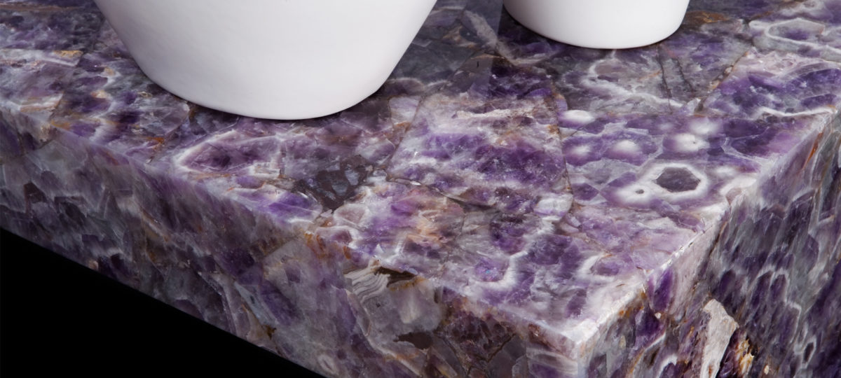 Caesarstone Viola Quartz Gemstone Semi Precious Kitchen Countertops