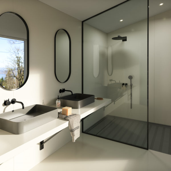 Faro White Silestone Quartz Bathroom Countertops