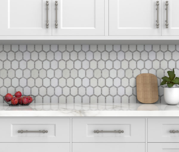 Jeweled Hex Manor Gray Tile