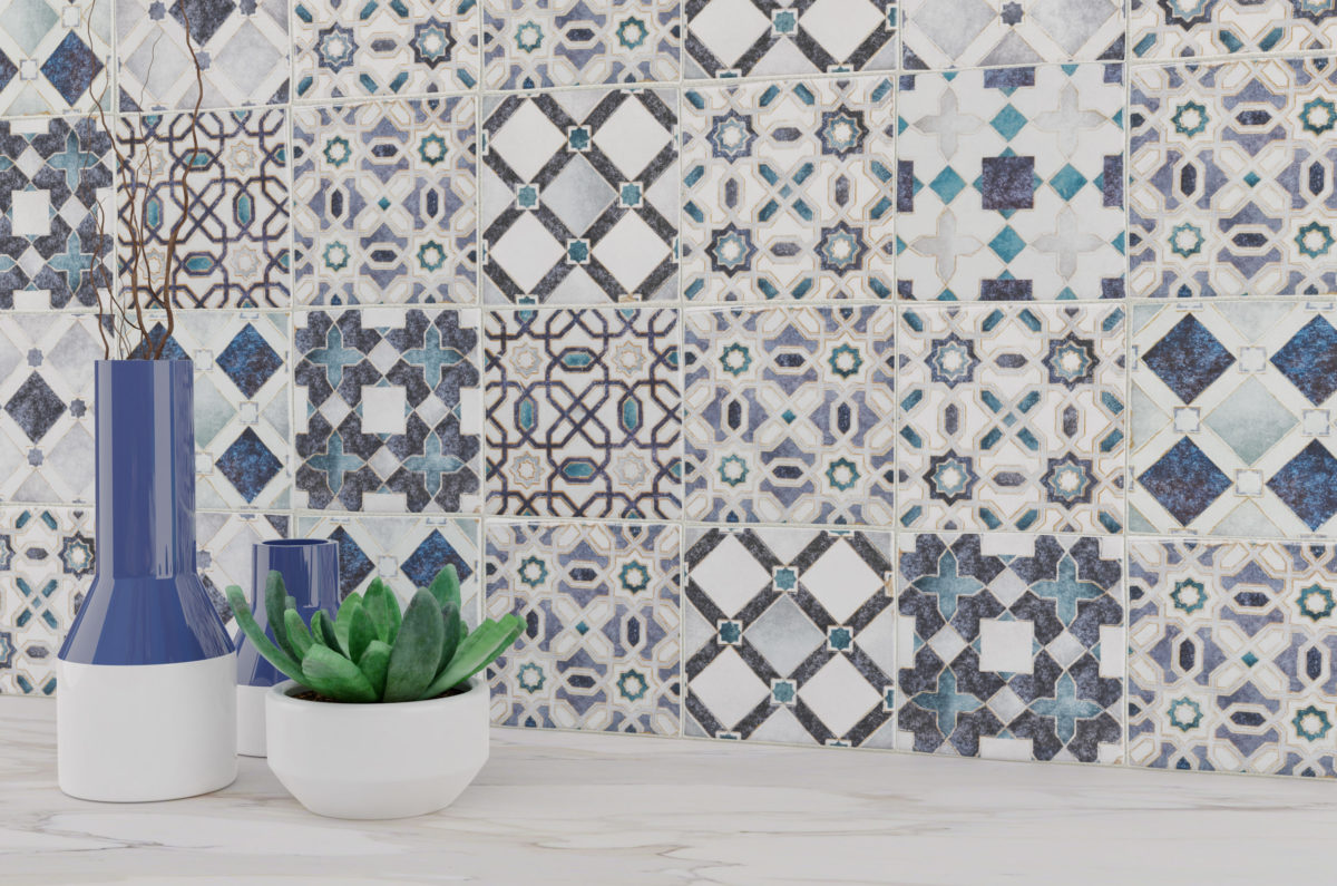 Moroccan Mix Azure Anthology Tile
