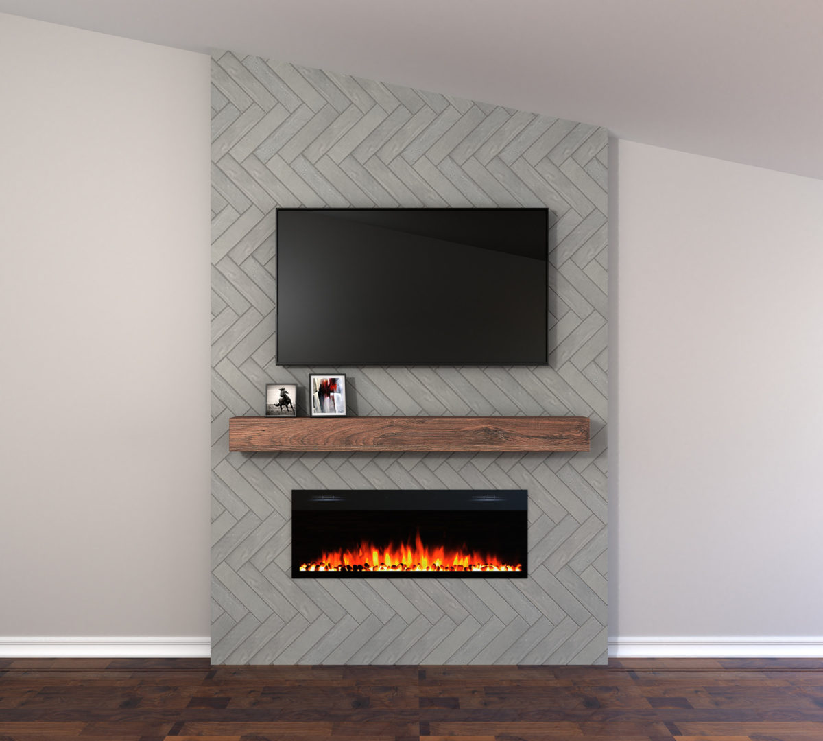 Cloud 3x12 Tile Fireplace