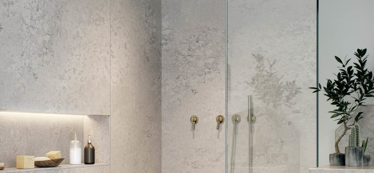 Airy Concrete Caesarstone Quartz Bathroom Shower