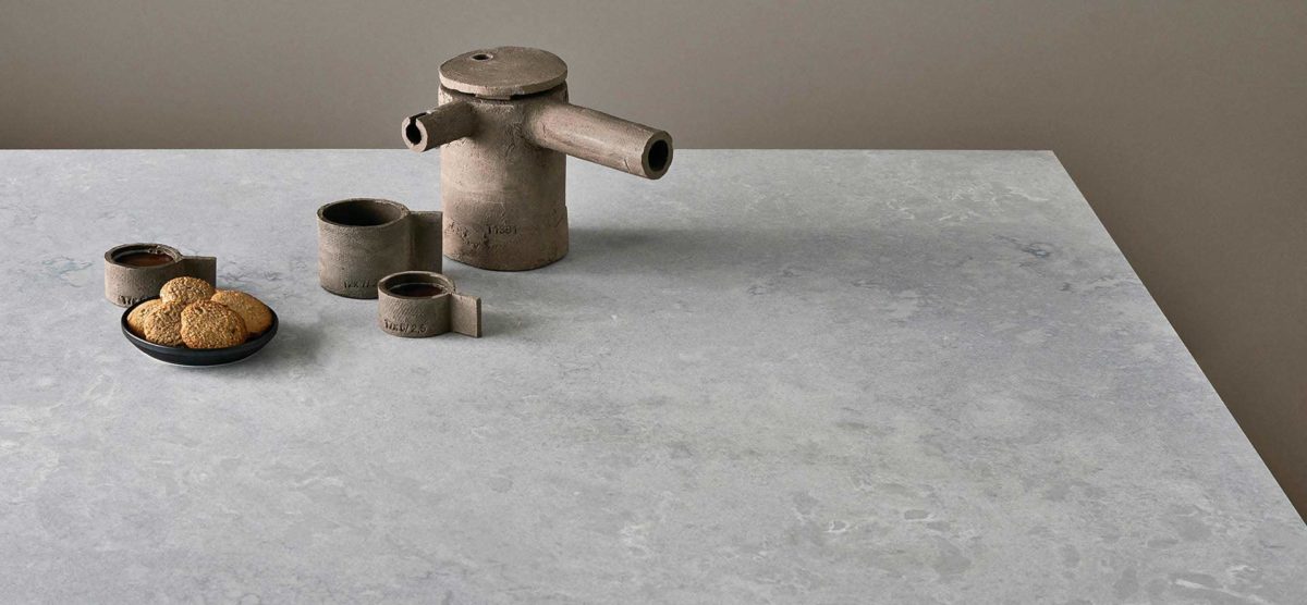 Airy Concrete Caesarstone Quartz Kitchen Countertops
