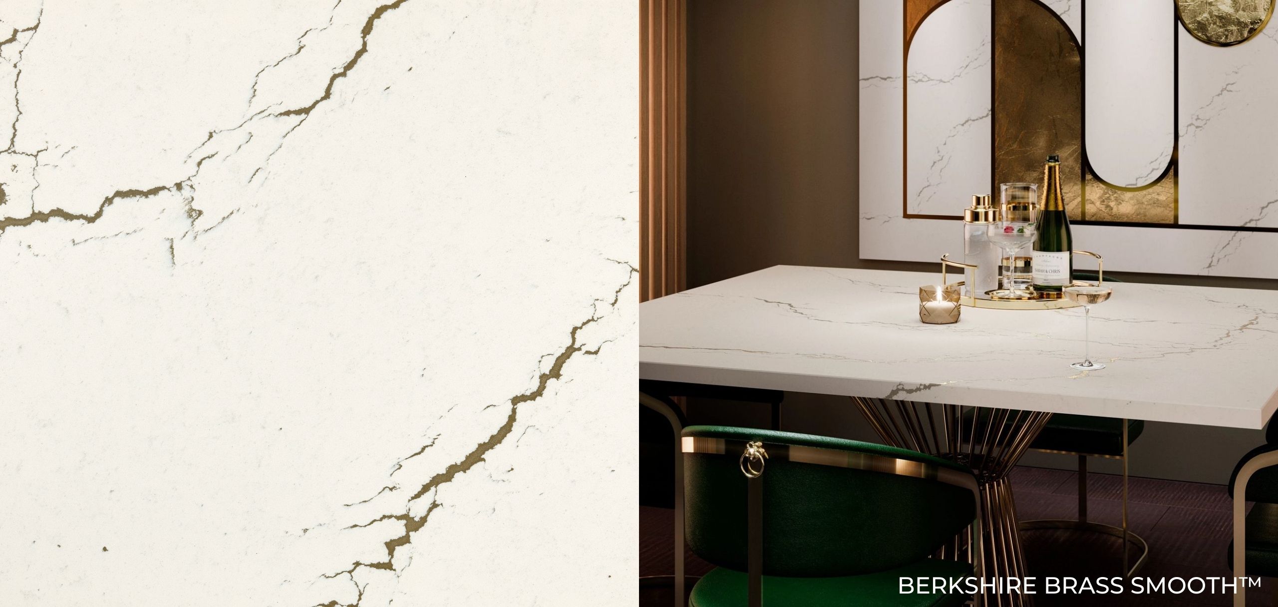 Berkshire Brass Smooth Cambria Quartz Close Up and Bathroom Countertops