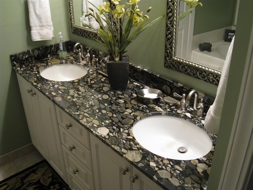 Black Mosaic Granite Bathroom